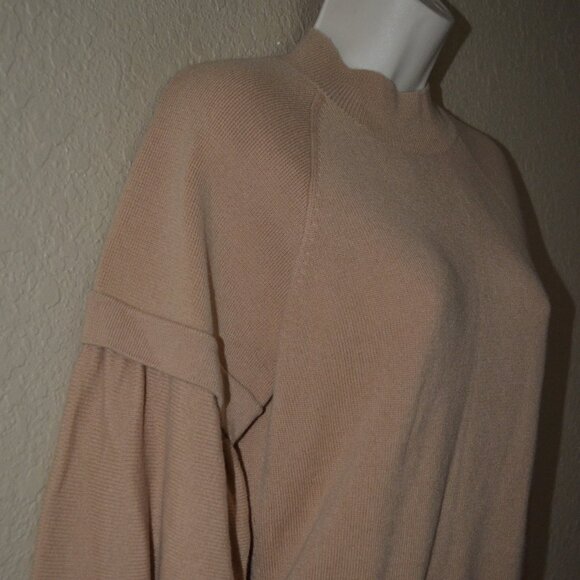 $425 Sz S Jonathan Simkhai Mackenzie Tan Cashmere Long Sleeve Sweater - Picture 4 of 7